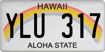 HI license plate YLU317