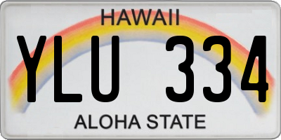 HI license plate YLU334