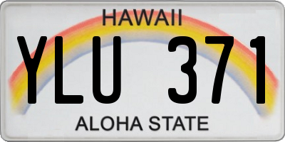 HI license plate YLU371
