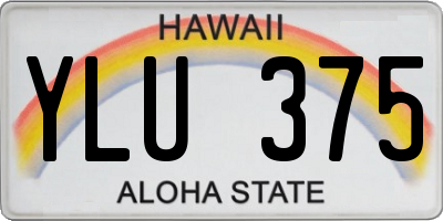 HI license plate YLU375