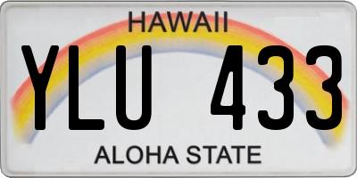 HI license plate YLU433