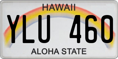 HI license plate YLU460