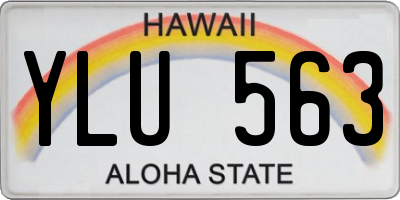 HI license plate YLU563