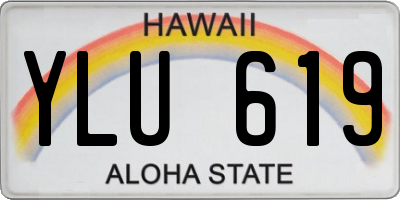 HI license plate YLU619