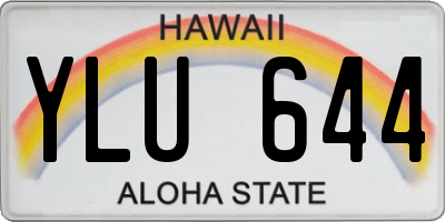 HI license plate YLU644