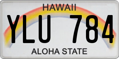HI license plate YLU784