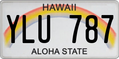 HI license plate YLU787