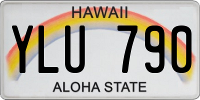 HI license plate YLU790