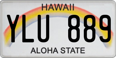 HI license plate YLU889