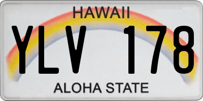 HI license plate YLV178