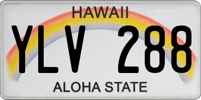 HI license plate YLV288