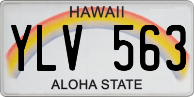 HI license plate YLV563