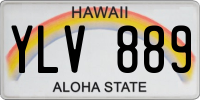 HI license plate YLV889