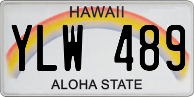 HI license plate YLW489