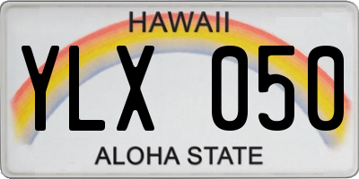 HI license plate YLX050
