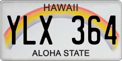 HI license plate YLX364
