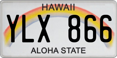 HI license plate YLX866