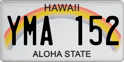 HI license plate YMA152
