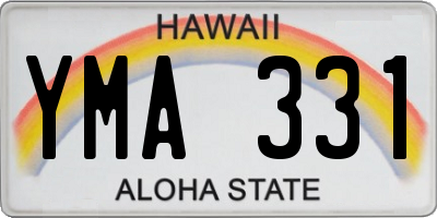 HI license plate YMA331