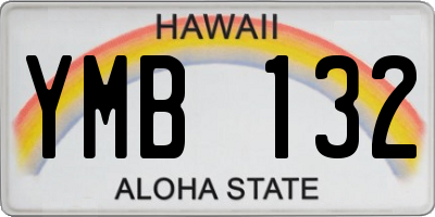 HI license plate YMB132