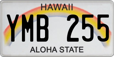 HI license plate YMB255
