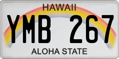 HI license plate YMB267