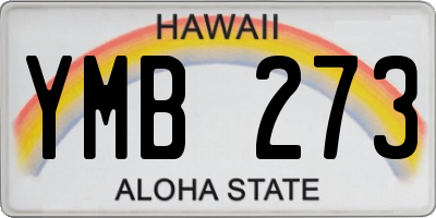 HI license plate YMB273