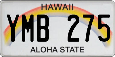 HI license plate YMB275