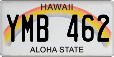 HI license plate YMB462