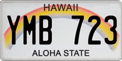 HI license plate YMB723