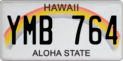 HI license plate YMB764