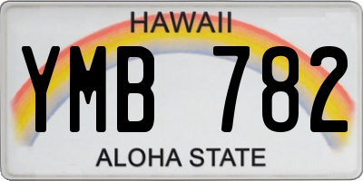 HI license plate YMB782