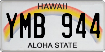 HI license plate YMB944