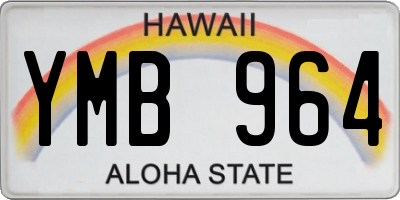 HI license plate YMB964