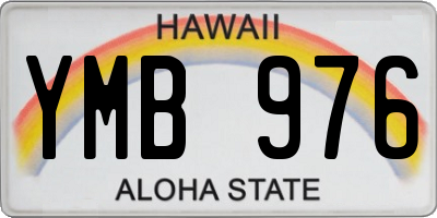 HI license plate YMB976