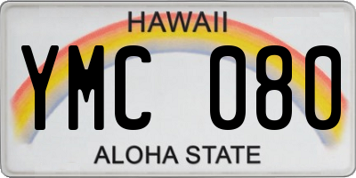 HI license plate YMC080