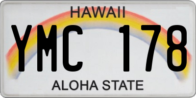 HI license plate YMC178