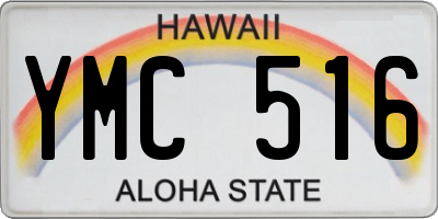 HI license plate YMC516