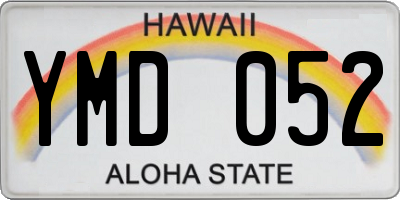 HI license plate YMD052