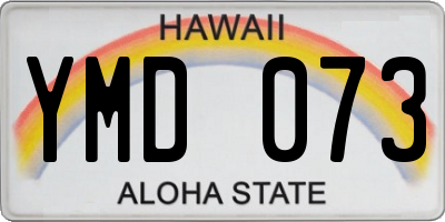 HI license plate YMD073