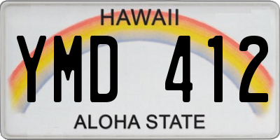 HI license plate YMD412