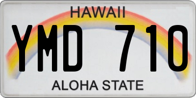 HI license plate YMD710
