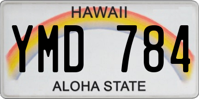 HI license plate YMD784
