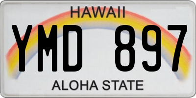 HI license plate YMD897