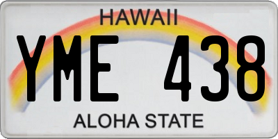 HI license plate YME438