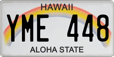 HI license plate YME448