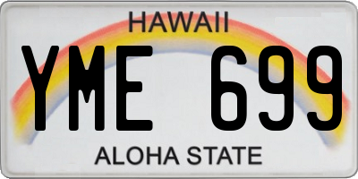 HI license plate YME699