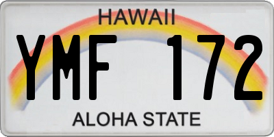 HI license plate YMF172