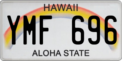 HI license plate YMF696