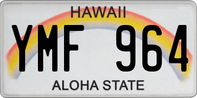 HI license plate YMF964